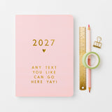 Personalised Any Text 2027 Weekly Diary