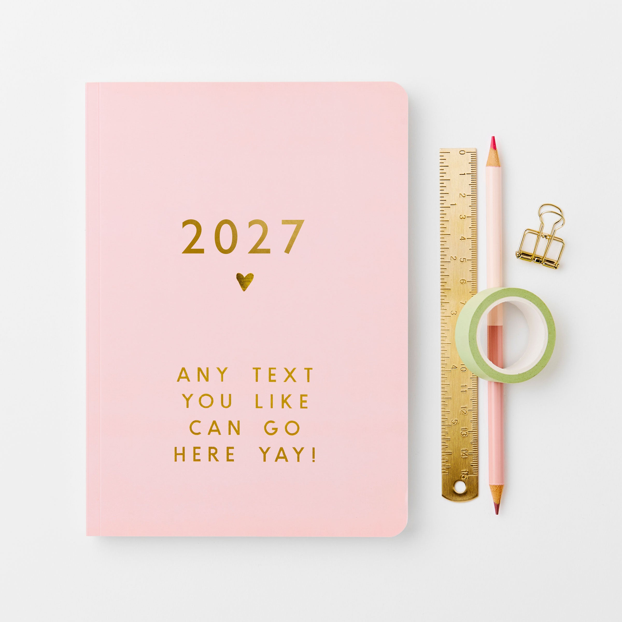 Personalised Any Text 2027 Weekly Diary