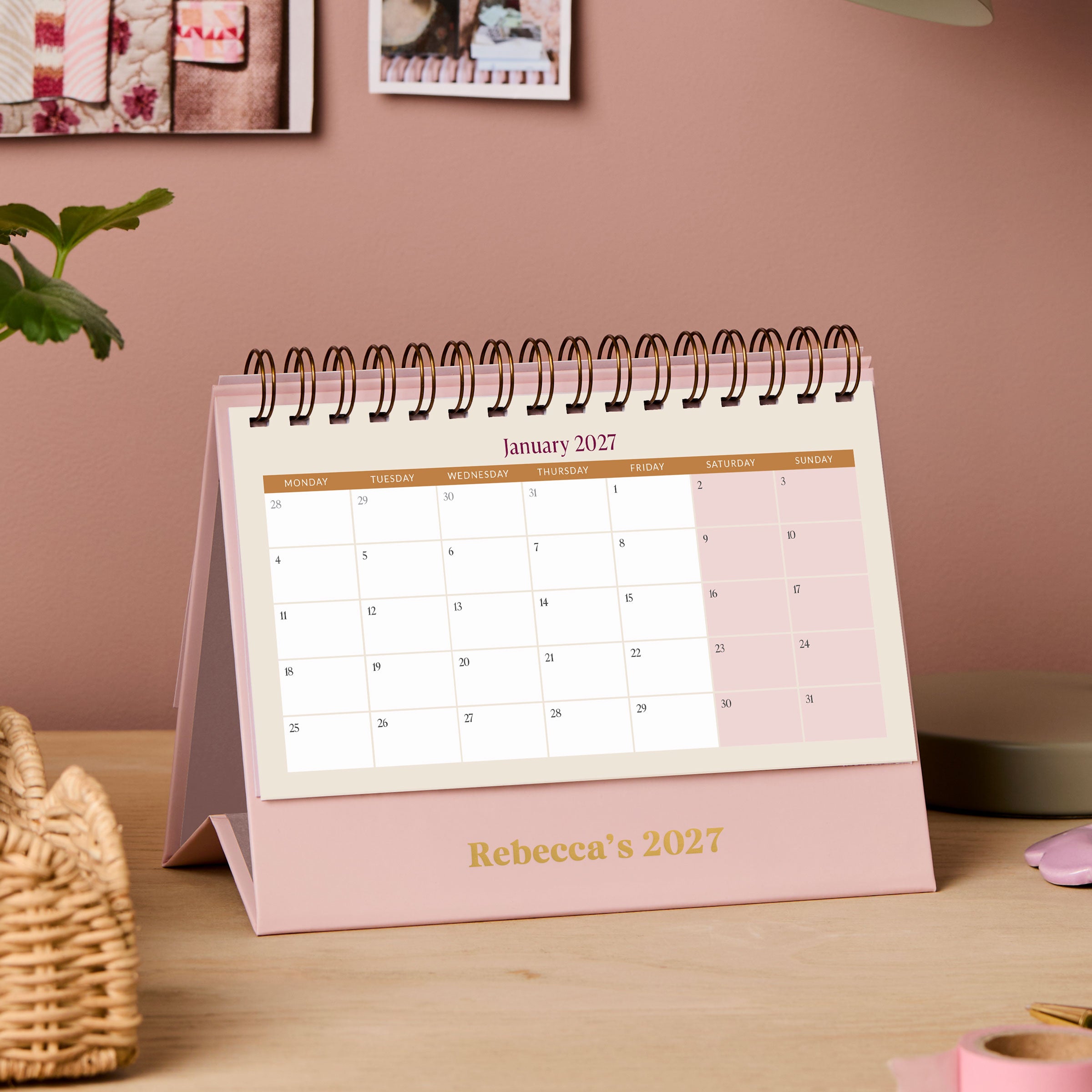 Personalised Original 2027 Desk Calendar