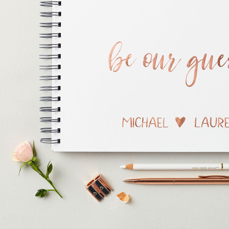 Rose Gold Wedding Guest Book