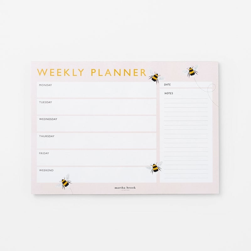 Bee Weekly Planner Pad