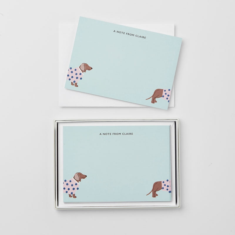 Personalised Dapper Dogs Stationery Gift Se