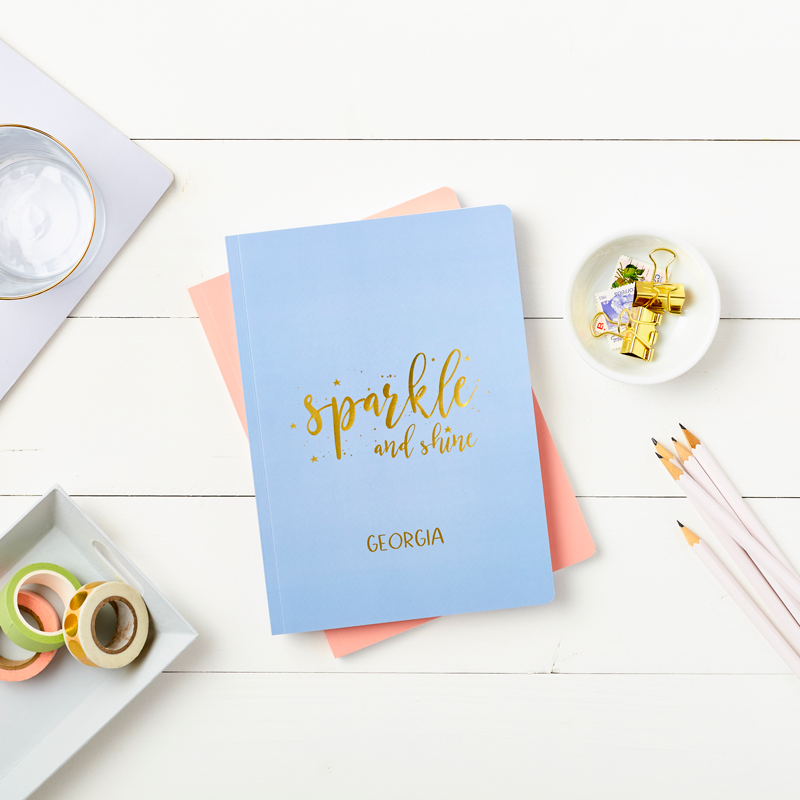Sparkle and Shine Foiled Softback Notebook