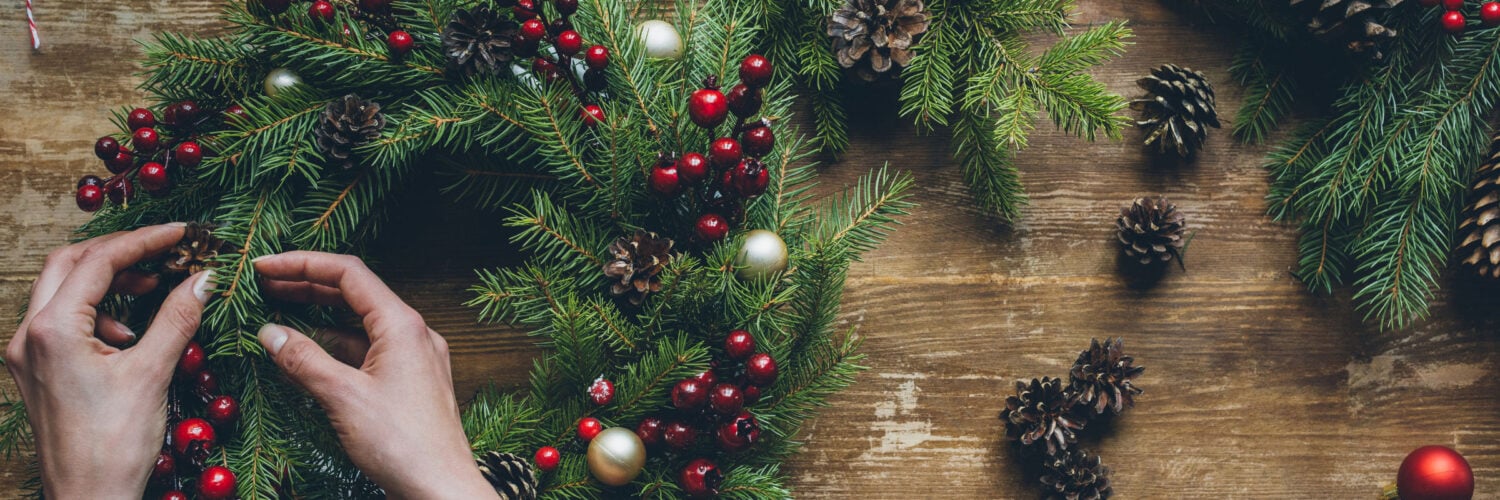 martha brook blog post how to make a Christmas wreath