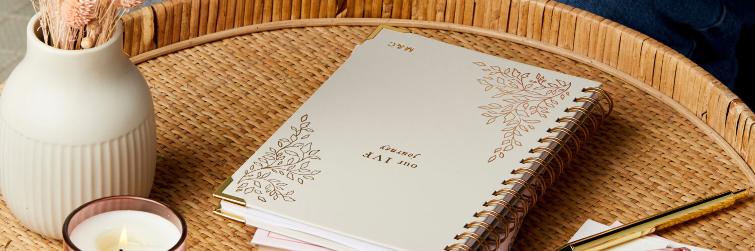 IVF Journal header on a coffee table