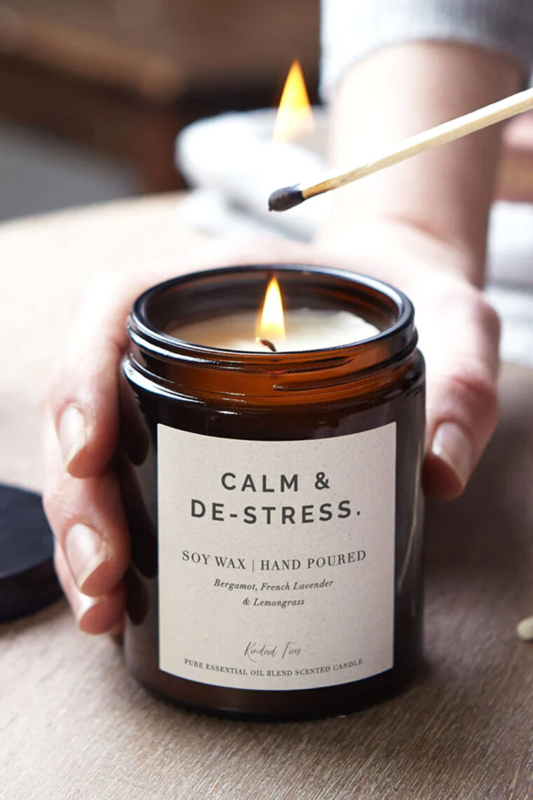 martha brook blog post 10 of the best wellbeing gifts de-stress candle from Kindred Fires