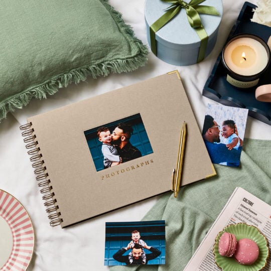 martha brook personalised stationery father's day gifts personalised linen photo album