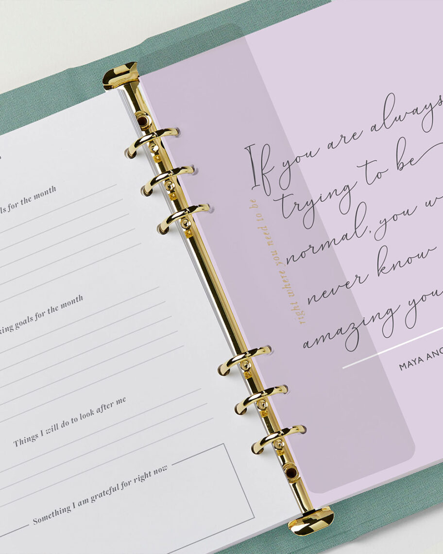 martha brook blog post what is a life planner inside contents of a monthly planning spread