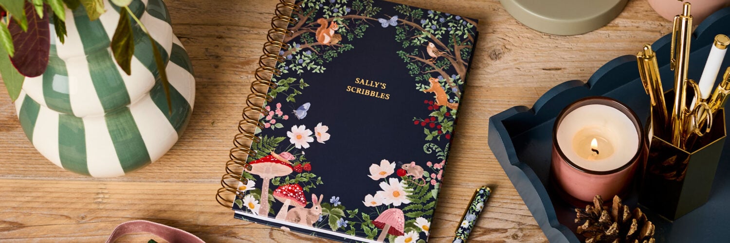 martha brook blog post 10 of the best woodland themed gifts to give this Christmas woodland hardback notebook