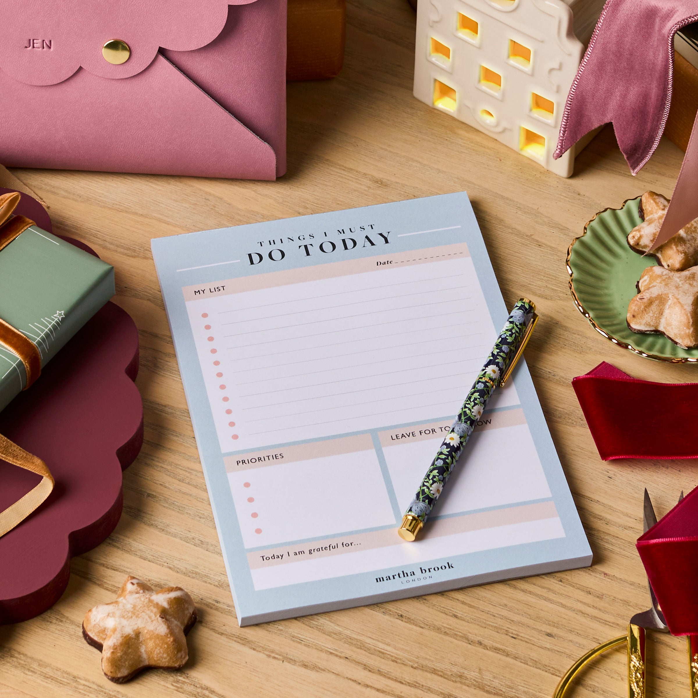 martha brook personalised stationery happiness planning stationery bundle happiness daily desk pad