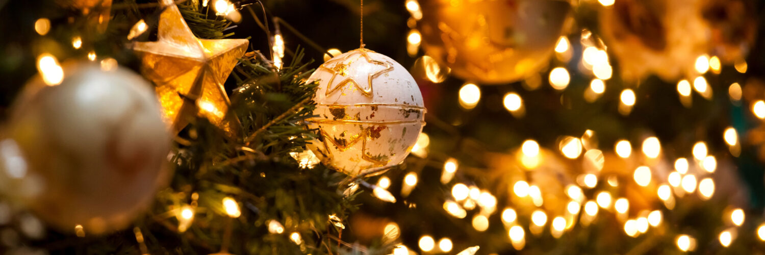martha brook blog post 8 easy ways to look after yourself this Christmas christmas decorations on a tree