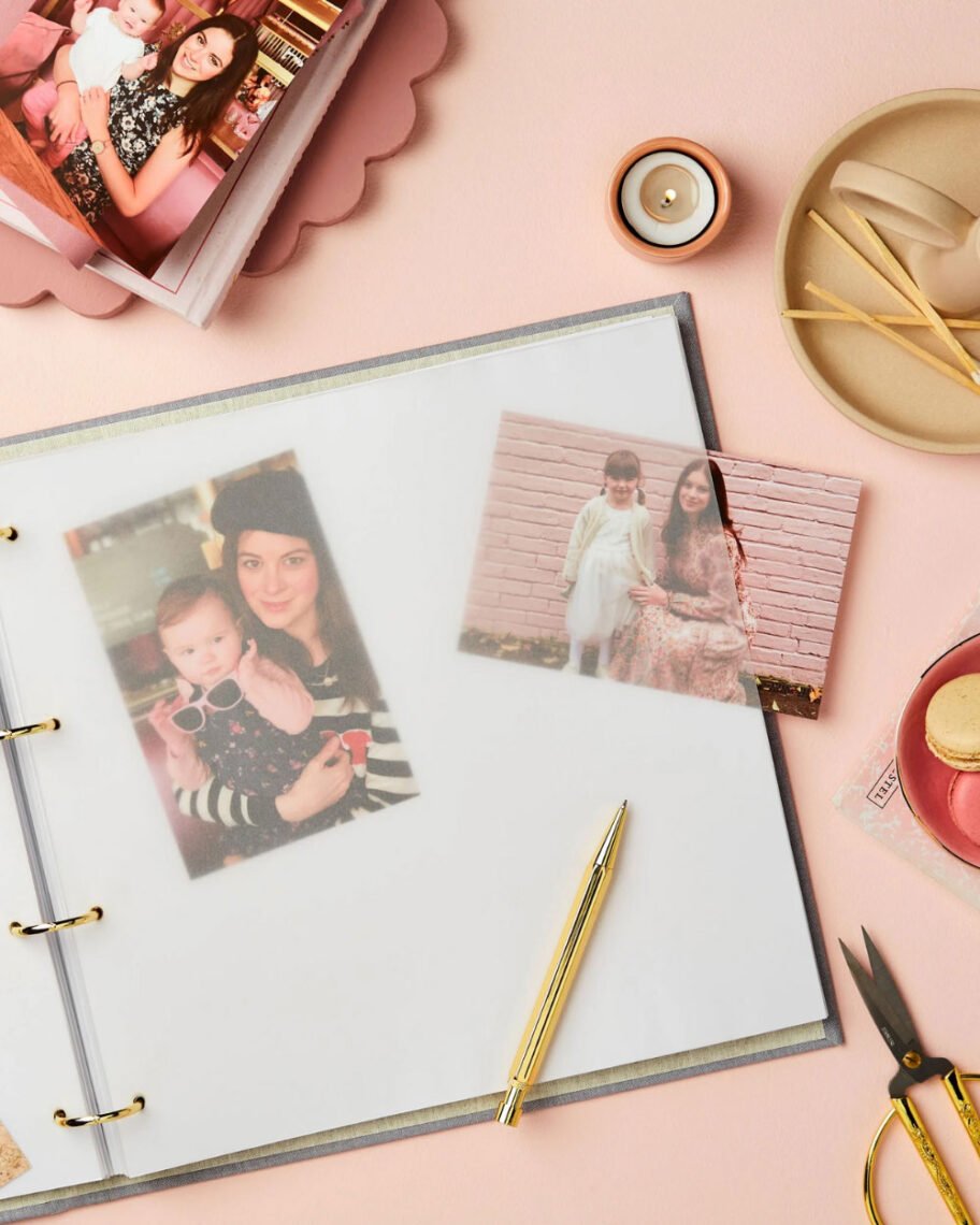 Martha Brook personalised stationery blog 7 inspiring ways to use a photo album photo album with photos of mum and daughter at different stages of child's life