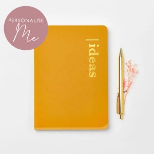 Recycled Coffee Cup Notebook - Yellow - TO BE PERSONALISED