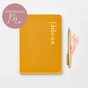Recycled Coffee Cup Notebook - Yellow - TO BE PERSONALISED