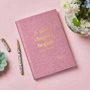 Personalised Vegan Leather New Job Gift Notebook - PINK - Eden