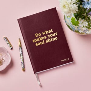 Personalised Vegan Leather Notebook - BURGUNDY - MOLLY