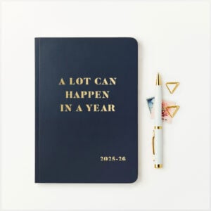 Softback A Lot Can Happen Mid-Year Diary - NAVY - 2025-2026