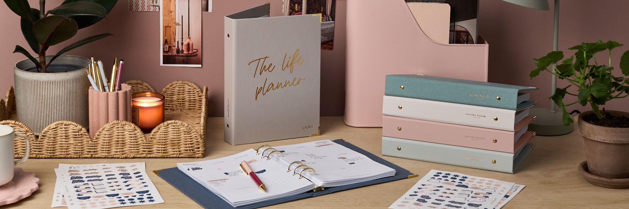 martha brook personalised stationery personalised life planners 2026 banner