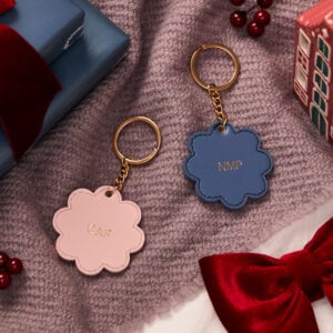 martha brook personalised stationery personalised scalloped key ring christmas main image