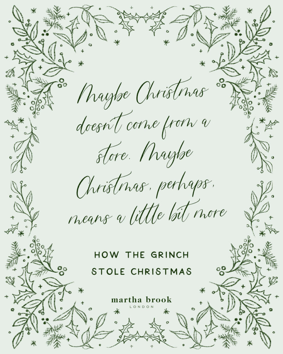 martha brook blog post best christmas quotes Maybe Christmas doesn’t come from a store. Maybe Christmas, perhaps, means a little bit more. - The Grinch, How the Grinch Stole Christmas