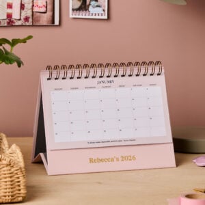 martha brook personalised stationery personalised original 2026 desk calendar main image