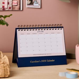 martha brook personalised stationery personalised traditional 2026 desk calendar main image