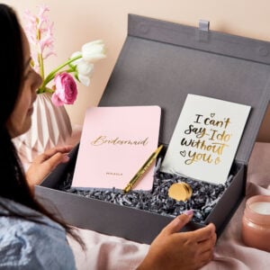 martha brook personalised stationery personalised luxury will you be my bridesmaid gift box main image