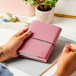 Personalised A6 Vegan Leather Notebook - PINK - KO