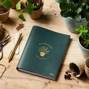 Personalised Vegan Leather Gardening Journal - DEEP GREEN - YATES