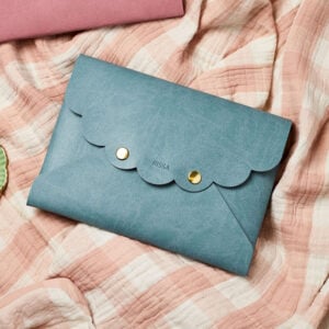 Personalised Vegan Leather Pouch - TEAL - RISSA