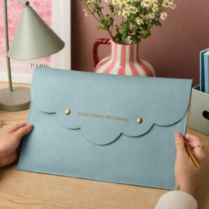 martha brook personalised stationery personalised a4 vegan leather pouch main image