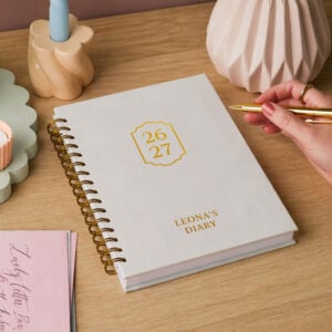 martha brook personalised stationery personalised refined 2026 2027 mid year diary hardback main image