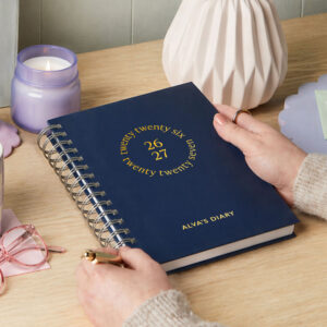 martha brook personalised stationery personalised renew 2026 2027 mid year diary hardback main image