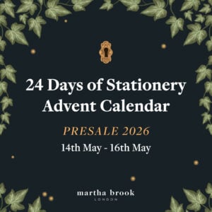 martha brook personalised stationery 24 days of stationery advent calendar presale 2026 coming soon