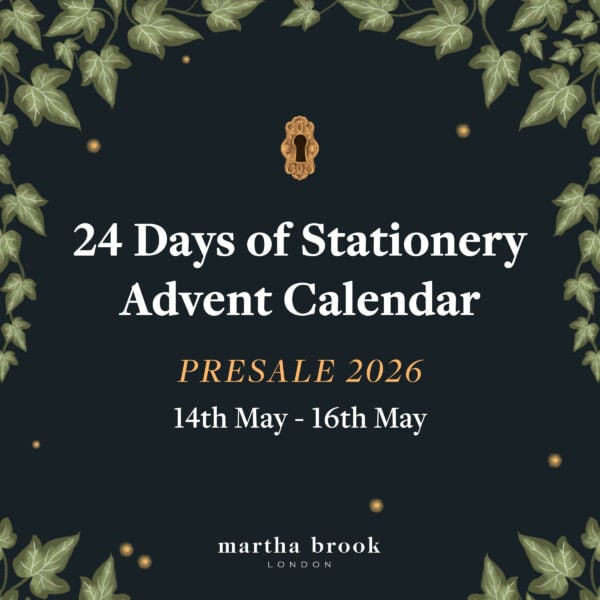 martha brook personalised stationery 24 days of stationery advent calendar presale 2026 coming soon
