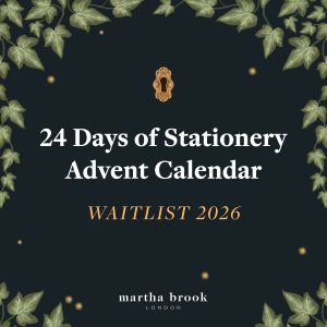 martha brook personalised stationery 24 days of stationery advent calendar presale 2026 waitlist