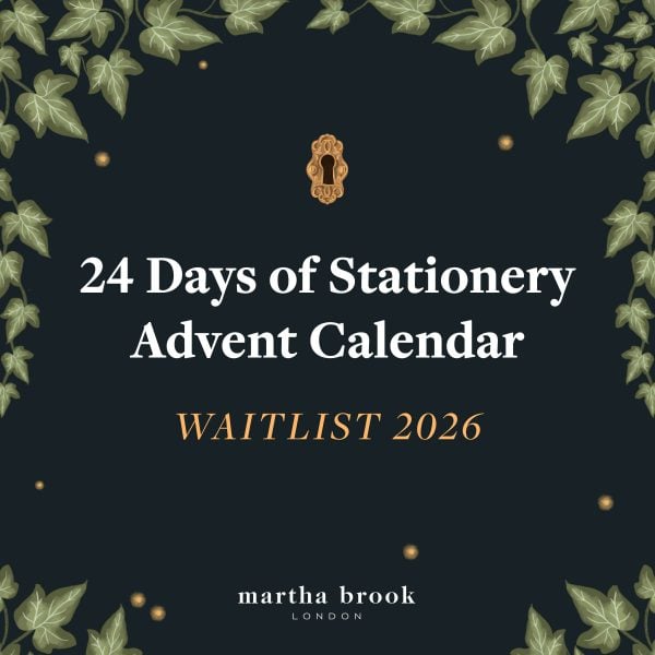 martha brook personalised stationery 24 days of stationery advent calendar presale 2026 waitlist