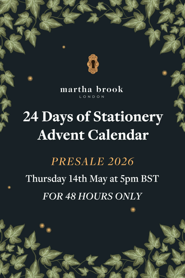 martha brook personalised stationery advent presale may 2026 faqs blog