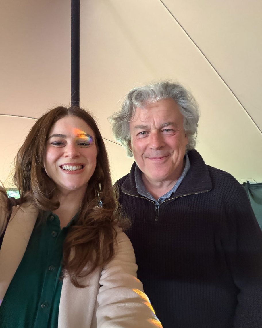 martha brook martha's journal women's prize live selfie of Martha Keith and Alan Davies