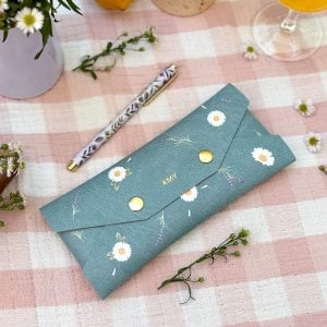 martha brook personalised stationery personalised daisy chain pencil case main image