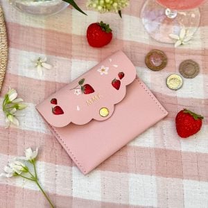 martha brook personalised stationery personalised strawberries and cream mini pouch main image