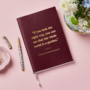 Personalised Vegan Leather Quote Book Journal - Burgundy