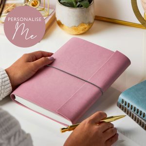Personalised A5 Vegan Leather Notebook - Pink