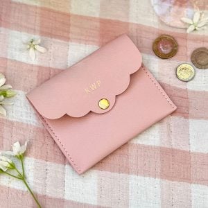 Personalised Scallop Mini Pouch - Pink - KWP