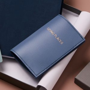 Personalised Passport Holder - Blue - LEB