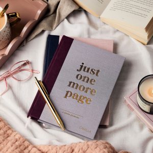 Personalised Book Journal - Lilac Grey & Burgundy - CAMILLA