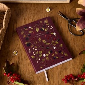 martha brook personalised stationery personalised berries and brambles vegan leather notebook