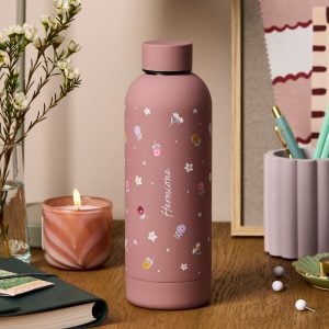 martha brook personalised stationery personalised wildflower water bottle main image